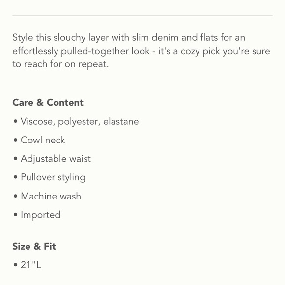 Anthropologie Kiera Cowl Neck Sweater Size L - Picture 2 of 2